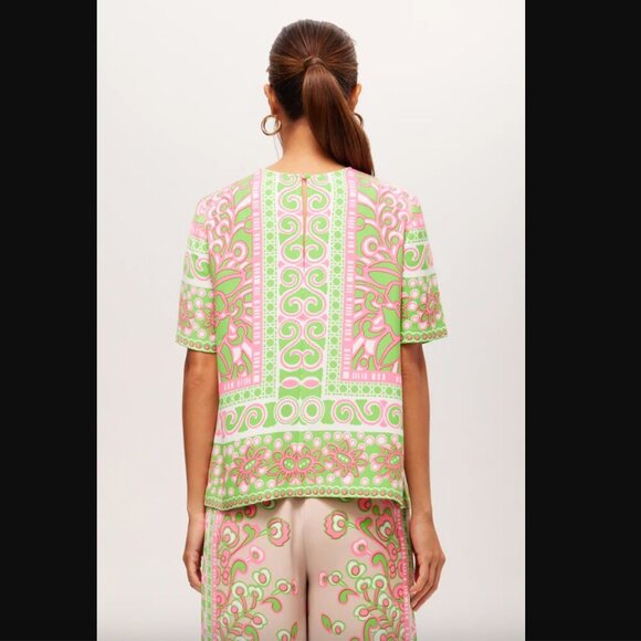 Trina Turk Riggs Short-Sleeve Top - Petra Floral S NWT - Picture 3 of 9